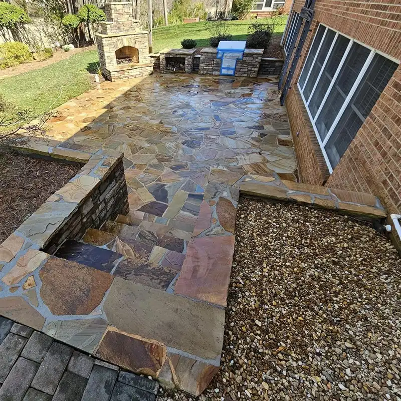 Bubble Pros Exterior cleaning pressure washed an outdoor living space in Athens